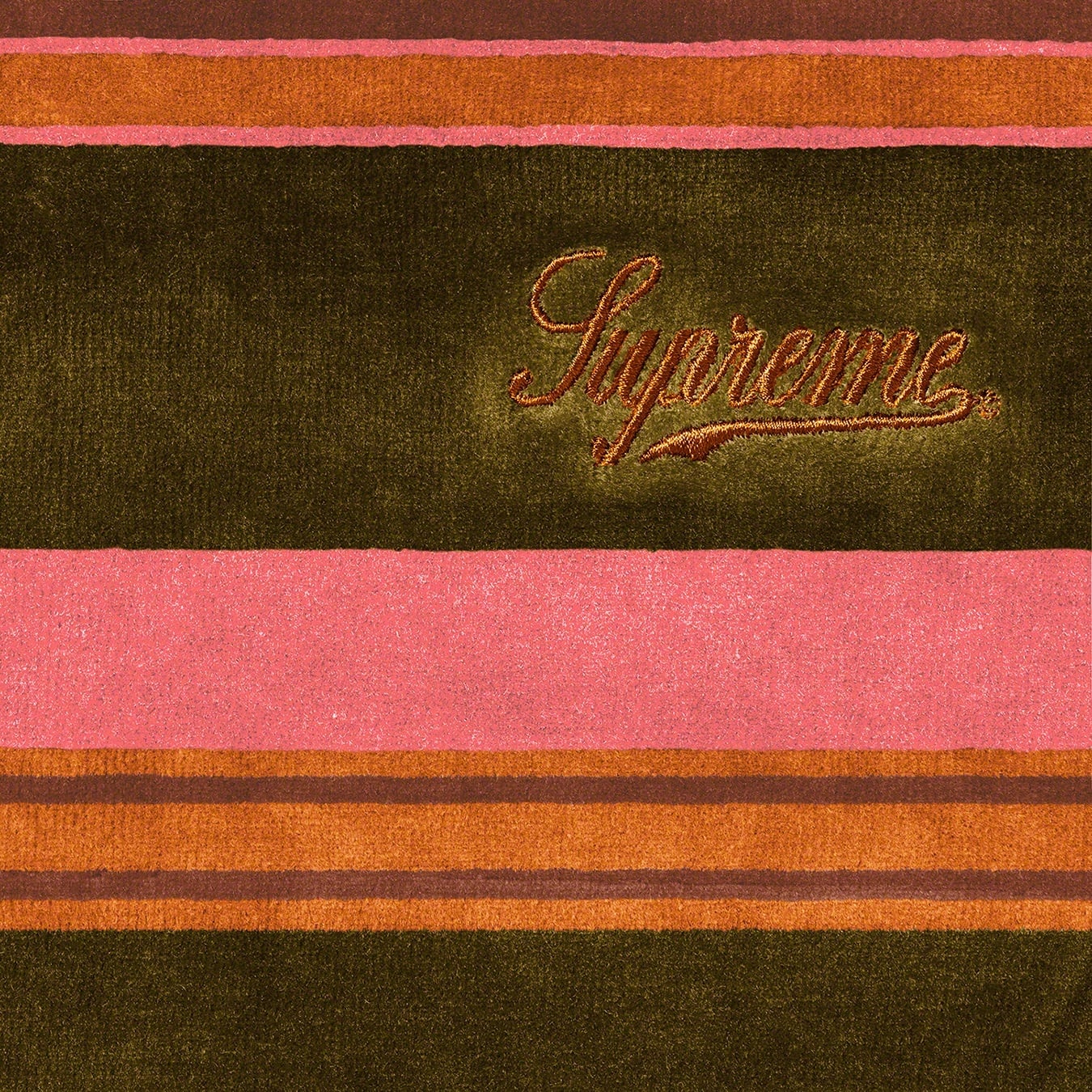Stripe Velour Half Zip Pullover view 4